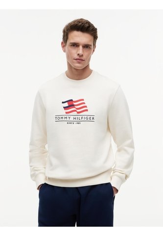 Saco Blanco De Cuello Redondo Con Logo Gráfico En El Pecho Tommy Hilfiger Tommy Hilfiger