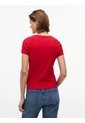 Camiseta Roja Slim De Punto Con Logo Tommy Jeans de Tommy Hilfiger