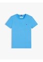 Camiseta Celeste De Punto Con Logo Bordado Tommy Hilfiger de Tommy Hilfiger