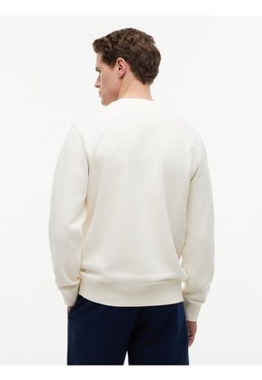 Saco Blanco De Cuello Redondo Con Logo Gráfico En El Pecho Tommy Hilfiger
