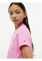 Camiseta Rosa De Corte Amplio Con Logo Tonal Tommy Hilfiger de Tommy Hilfiger