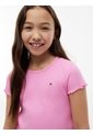 Camiseta Rosa Essential Acanalada Con Volantes Tommy Hilfiger de Tommy Hilfiger