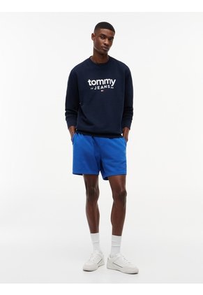 Saco Multicolor De Cuello Redondo Con Logo Estampado En El Pecho Tommy Jeans
