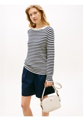 Bolso Beige Cruzado De Tejido Técnico Tommy Hilfiger