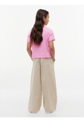 Camiseta Rosa De Corte Amplio Con Logo Tonal Tommy Hilfiger