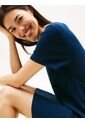 Vestido Azul De Cuello V Con Logo Tommy Hilfiger de Tommy Hilfiger