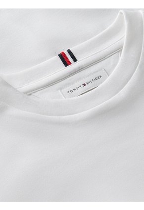 Camiseta Blanca Manga Corta Con Logo Gráfico Estampado En El Lateral Tommy Hilfiger
