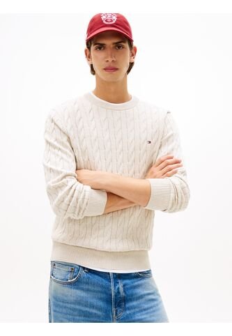 Saco Blanco Classics De Punto Trenzado Tommy Hilfiger Tommy Hilfiger