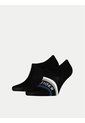 Pack Negro De 2 Medias Footie Tommy Hilfiger Con Tab Hilfiger Tommy Hilfiger de Tommy Hilfiger