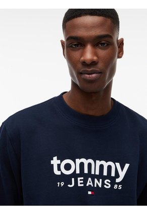 Saco Multicolor De Cuello Redondo Con Logo Estampado En El Pecho Tommy Jeans