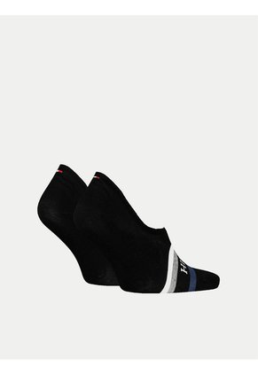 Pack Negro De 2 Medias Footie Tommy Hilfiger Con Tab Hilfiger Tommy Hilfiger