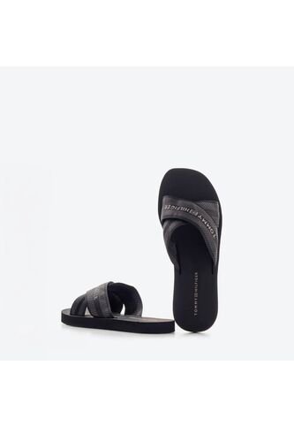 Sandalias Negro Con Tiras Cruzadas Y Logo Tommy Hilfiger Tommy Hilfiger