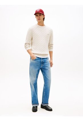 Saco Blanco Classics De Punto Trenzado Tommy Hilfiger