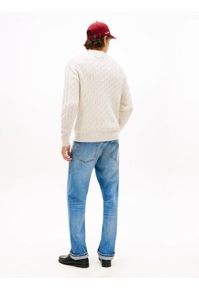 Saco Blanco Classics De Punto Trenzado Tommy Hilfiger
