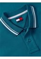 Polo Verde De Corte Regular Ribeteado Con Logo Tommy Jeans de Tommy Hilfiger