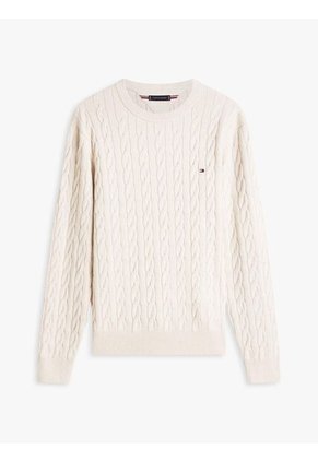 Saco Blanco Classics De Punto Trenzado Tommy Hilfiger