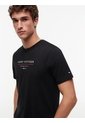 Camiseta Negra De Cuello Redondo Con Corte Regular Tommy Hilfiger de Tommy Hilfiger