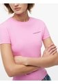 Camiseta Rosa Slim De Punto Con Logo Tommy Jeans de Tommy Hilfiger