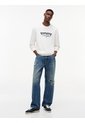 Saco Blanco De Cuello Redondo Con Logo Estampado En El Pecho Tommy Jeans de Tommy Hilfiger
