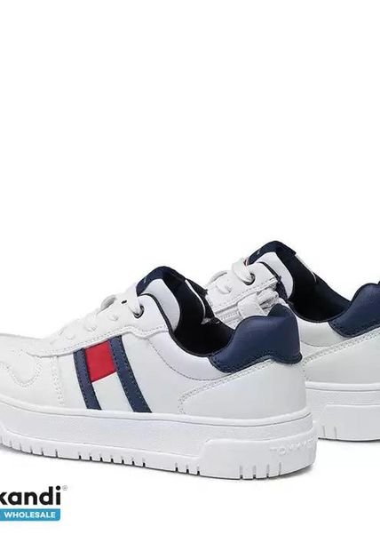 Tenis Casual Para Niños Blanco Tommy Hilfiger