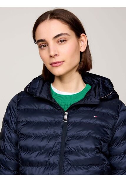 Chaqueta Azul Acolchada Con Logo Bordado Tommy Hilfiger