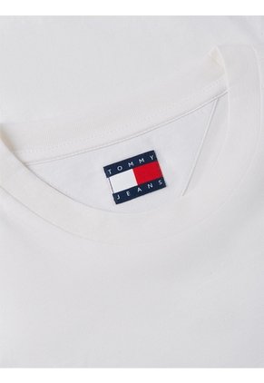 Camiseta Blanca De Corte Slim Con Logo Estampado Gráfico Tommy Jeans