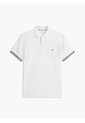 Polo Blanco De Corte Regular Con Tejido Jacquard Tommy Hilfiger de Tommy Hilfiger