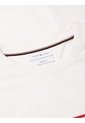 Camiseta Blanca Manga Corta Con Diseño De Rayas Tommy Hilfiger de Tommy Hilfiger
