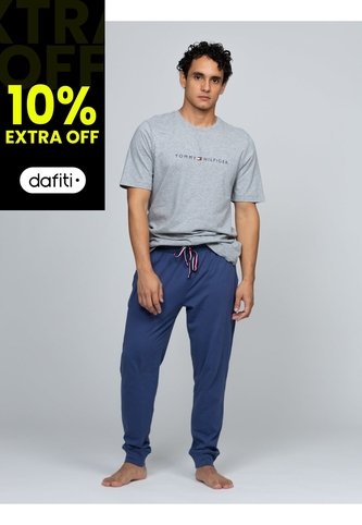 Set Multicolor De Pijama Navy De Camiseta Y Pantalón Tommy Hilfiger Tommy Hilfiger