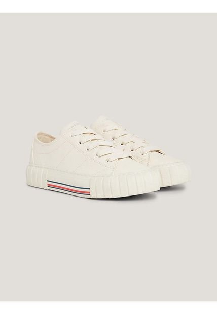 Tenis Con Cordones Para Niñas Blanco Tommy Hilfiger