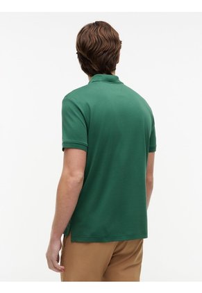 Polo Verde En Algodón Fluido De Corte Regular Tommy Hilfiger
