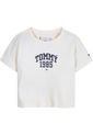 Camiseta Blanca Universitaria De Punto Elástico Para Niña Tommy Hilfiger de Tommy Hilfiger