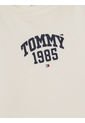 Camiseta Blanca Universitaria De Punto Elástico Para Niña Tommy Hilfiger de Tommy Hilfiger