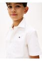 Camisa Blanca Oxford De Manga Corta Tommy Hilfiger de Tommy Hilfiger
