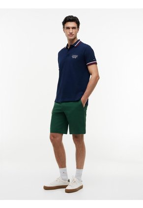 Polo Azul De Corte Regular Con Logo Tommy Hilfiger