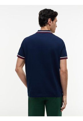 Polo Azul De Corte Regular Con Logo Tommy Hilfiger