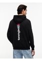 Buzo Negro Con Capota De Corte Regular Con Logo Estampado Tommy Jeans de Tommy Hilfiger