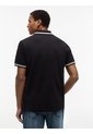Polo Negro De Corte Regular Ribeteado Con Logo Tommy Jeans de Tommy Hilfiger