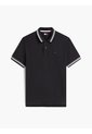 Polo Negro De Corte Regular Ribeteado Con Logo Tommy Jeans de Tommy Hilfiger