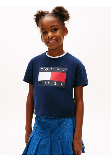 Camiseta De Para Niña Corte Amplio Con Logo Heritage Tommy Hilfiger