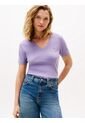 Camiseta Morado Slim Con Cuello En V Tommy Hilfiger de Tommy Hilfiger