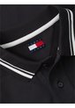 Polo Negro De Corte Regular Ribeteado Con Logo Tommy Jeans de Tommy Hilfiger