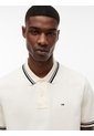 Polo Blanco De Corte Regular Ribeteado Con Logo Tommy Jeans de Tommy Hilfiger
