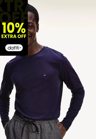 Camiseta De Manga Larga Con Corte Slim Tommy Hilfiger