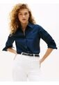 Camisa Azul Stretch De Corte Regular Tommy Hilfiger de Tommy Hilfiger