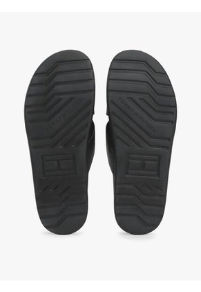Sandalias Negro De Cuero Con Tiras Cruzadas Tommy Hilfiger