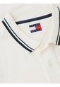 Polo Blanco De Corte Regular Ribeteado Con Logo Tommy Jeans de Tommy Hilfiger