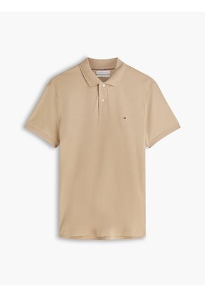 Polo Beige De Punto Interlock De Corte Regular Tommy Hilfiger