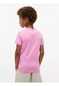 Camiseta Rosa De Punto Con Logo Bordado Tommy Hilfiger de Tommy Hilfiger