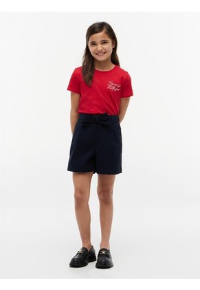 Camiseta Roja De Corte Slim Con Logo De Cuerda Tommy Hilfiger